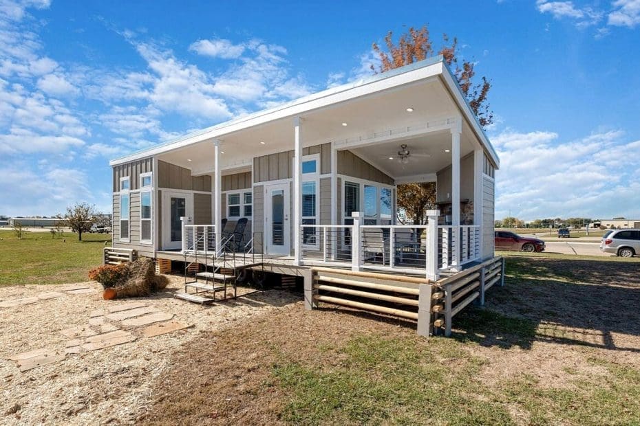 Champion Athens 520 Park Model with a Relaxing Porch
