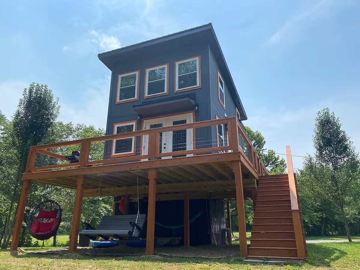 A Beautiful Creekside Tree Top Tiny House in Ohio