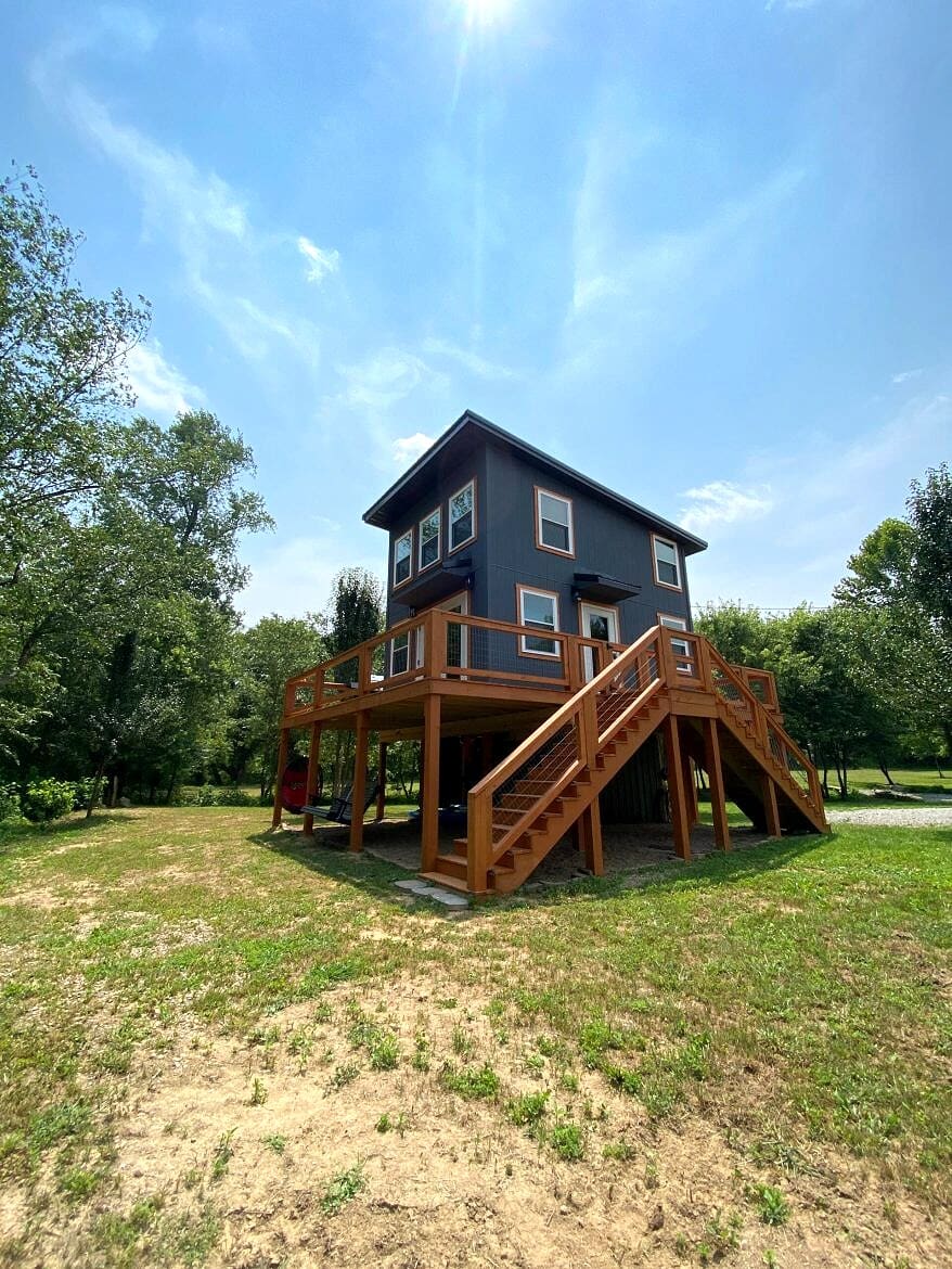 A Beautiful Creekside Tree Top Tiny House in Ohio