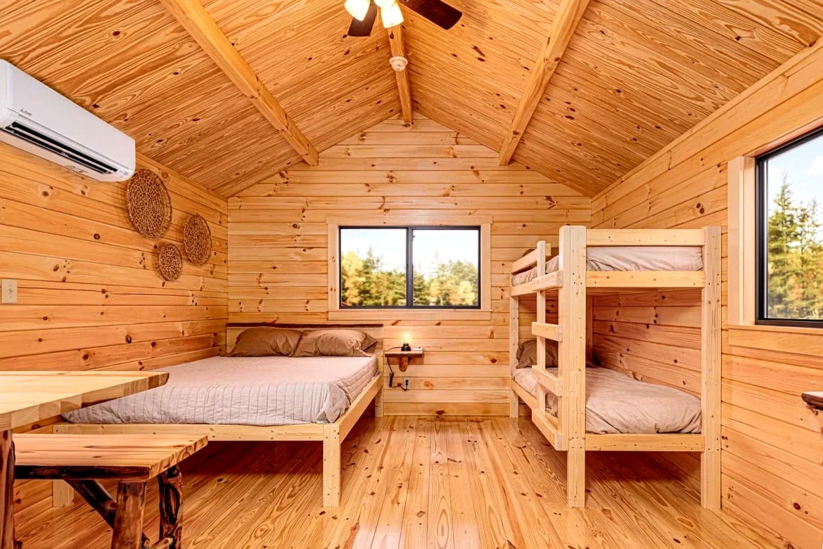 A Beautiful 195 Sq Ft Backyard Cabin Kit with a Comfortable Front Porch