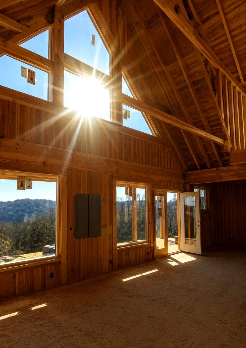 Exploring an Amish-Built Two-Story Gable Cabin Kit with Wraparound Porch