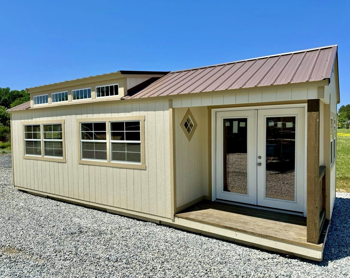 Inside a 12x28 A-Frame Cabin: Storage Loft, Porch & Custom Options