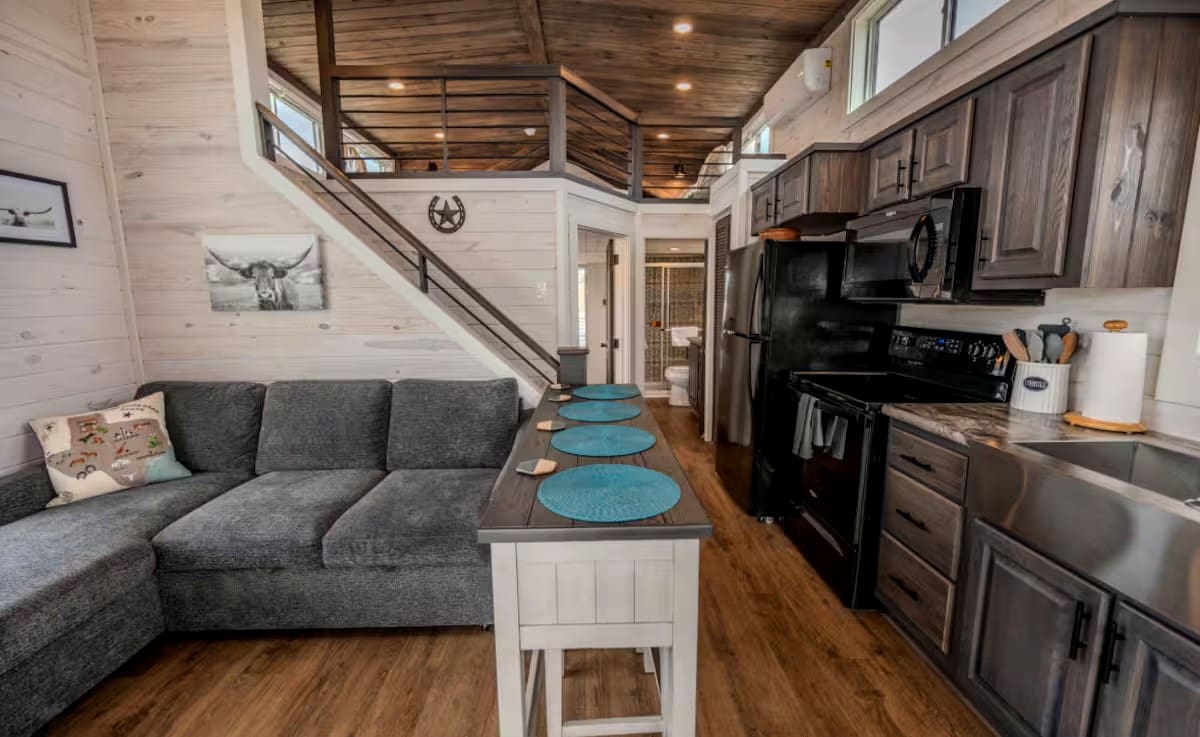 Inside a Resort-Style Tiny House Retreat Featuring Private Pool & Spa