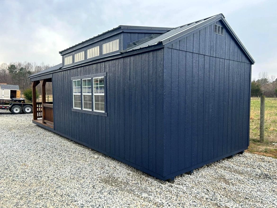 Reviewing the 12x32 A-Frame Dormer Cabin: Custom Windows & Rustic Storage