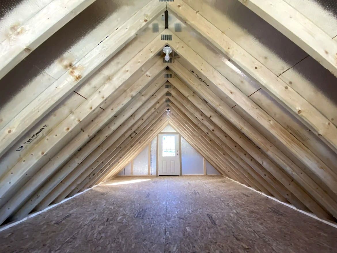 Touring a 16x24 Two-Story Gable Cabin: Elevated Balcony & Sleeping Loft