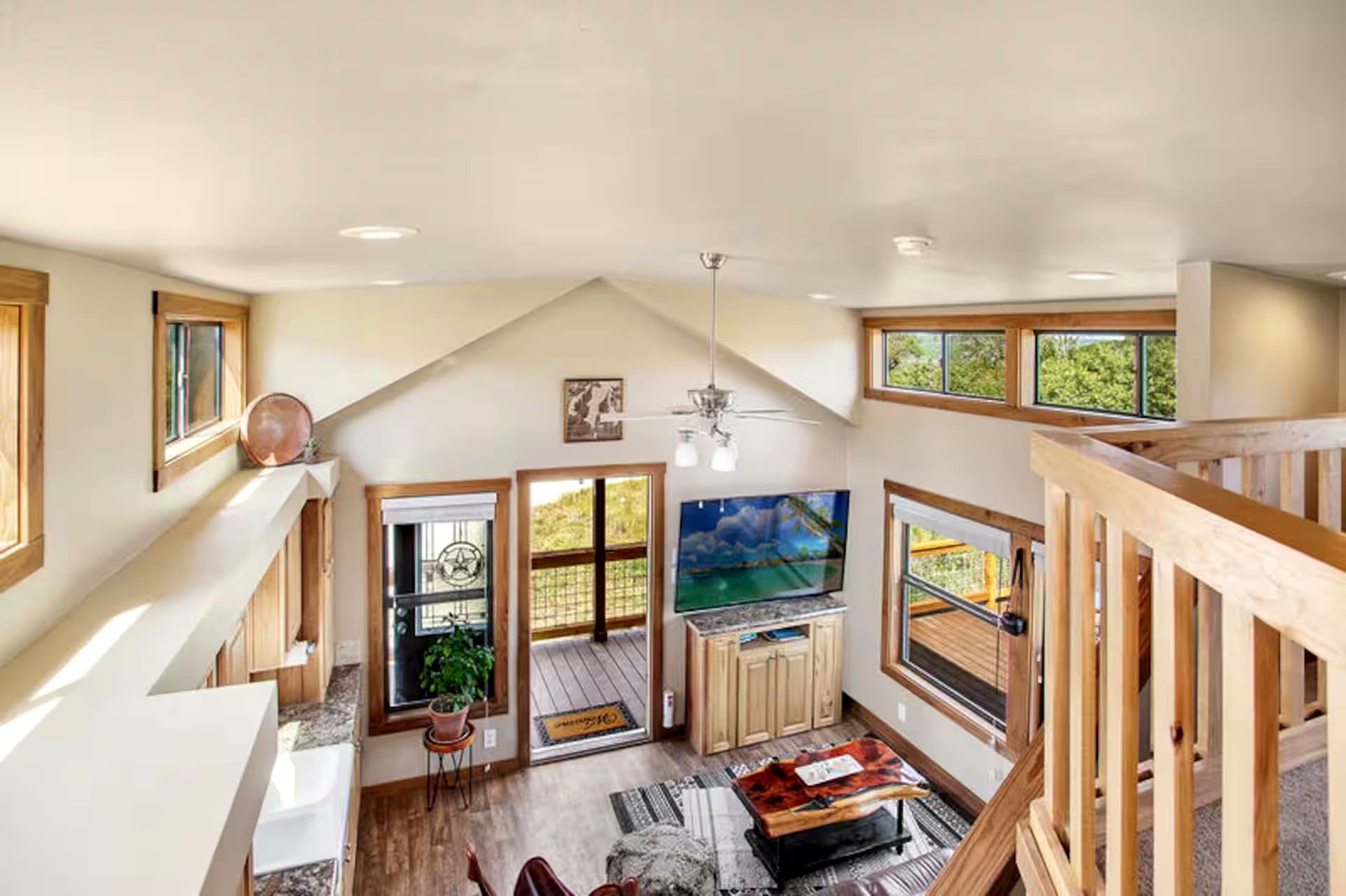 Inside Starview at Jeffrey Springs: A Romantic Hill Country Tiny House with Hot Tub