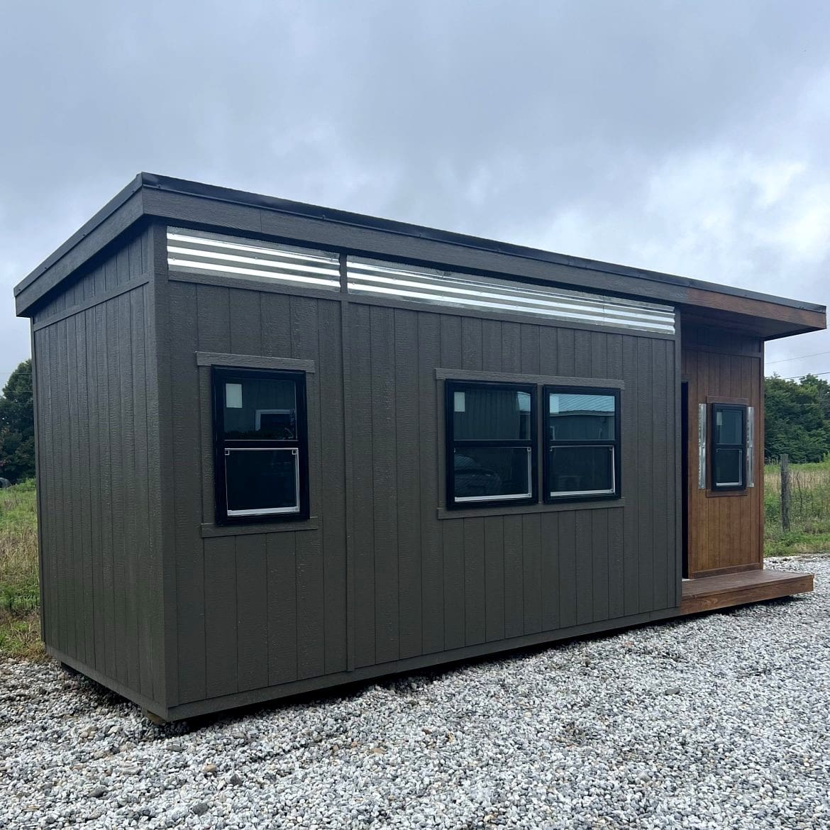 Reviewing the 8x24 Modern Cabin Shell: Compact Tiny Home with Loft & Porch for $13,599