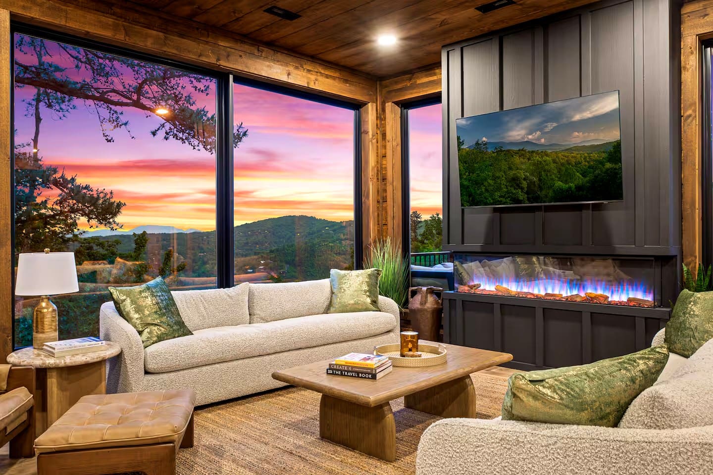 Inside a Spectacular Gatlinburg Mountain Cabin Retreat Featuring a Private Indoor Pool